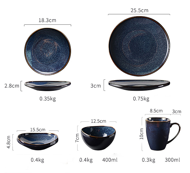 Bộ ly chén dĩa gốm porcelain McAllen MA013.