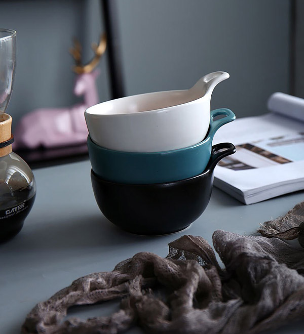Tô sứ ceramic quai cầm Ximi XM009 dung tích 300ml.