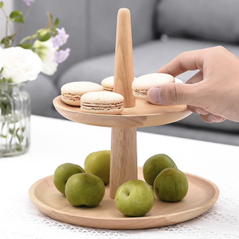 Kệ đựng bánh kẹo 3 tầng bằng gỗ SM110 cho tiệc buffet trà đạo
