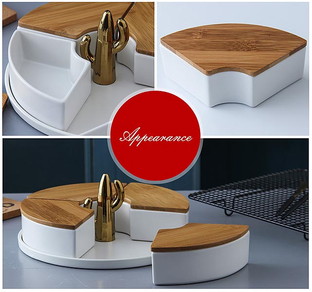 Khay hộp đựng bánh kẹo gốm sứ Feng ZH001.