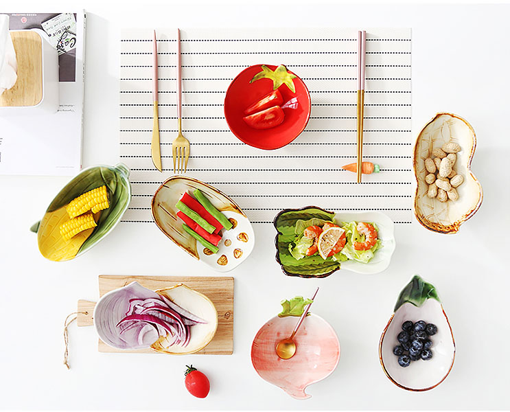 Thố dĩa sứ đựng thức ăn salad Yiran H1583.