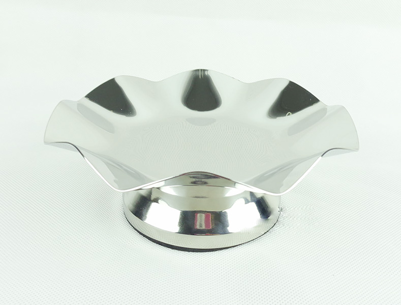 Dĩa khay có chân inox 304 đựng trưng bánh kẹo trái cây Pilot PL003.