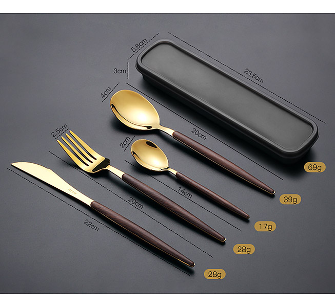 Bộ hộp đũa muỗng nĩa inox 304 Vandhome A07019.