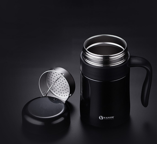 Ly giữ nhiệt 420ml Vanow VO3165, chất liệu inox 316.