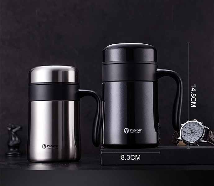 Ly giữ nhiệt 420ml Vanow VO3165, chất liệu inox 316.