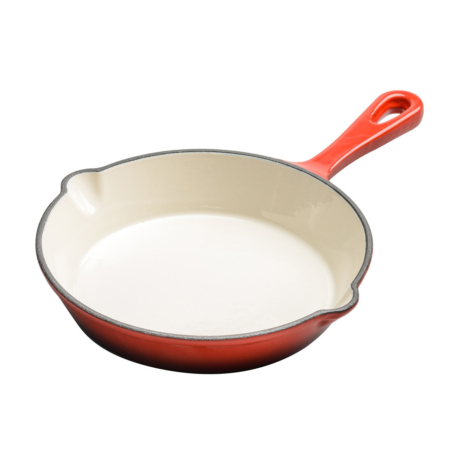 Chảo gang tráng men tay cầm 20cm OEM DBJG001