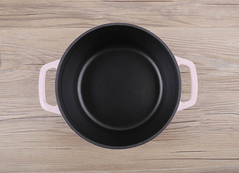 Nồi gang tráng men 2 quai 22cm Jinghui TCDG22
