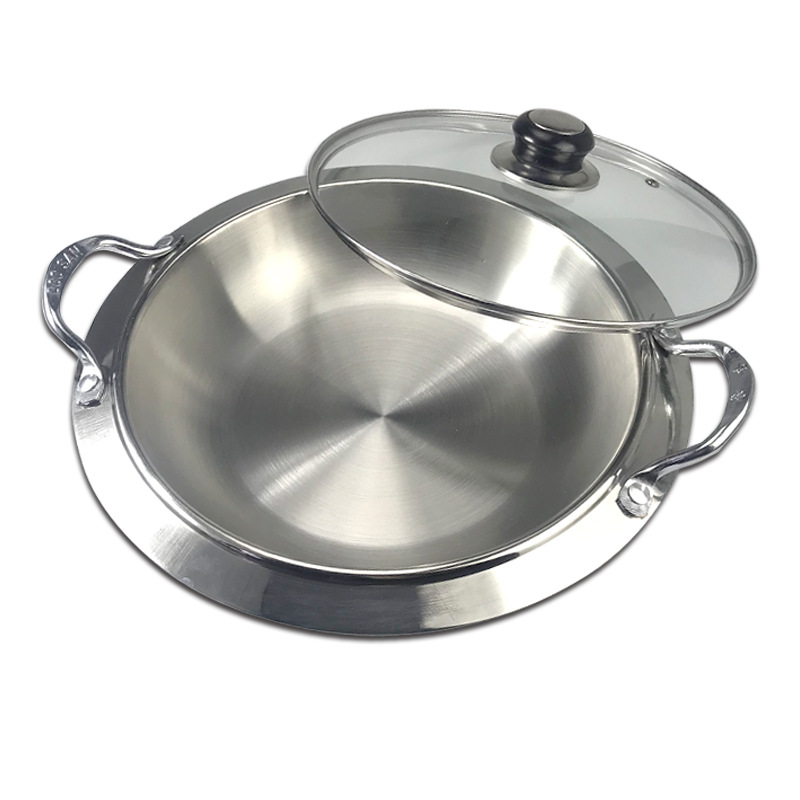 Nồi lẩu inox Hàn Quốc 3 lớp dùng các món Hàn Nhật OEM NL03