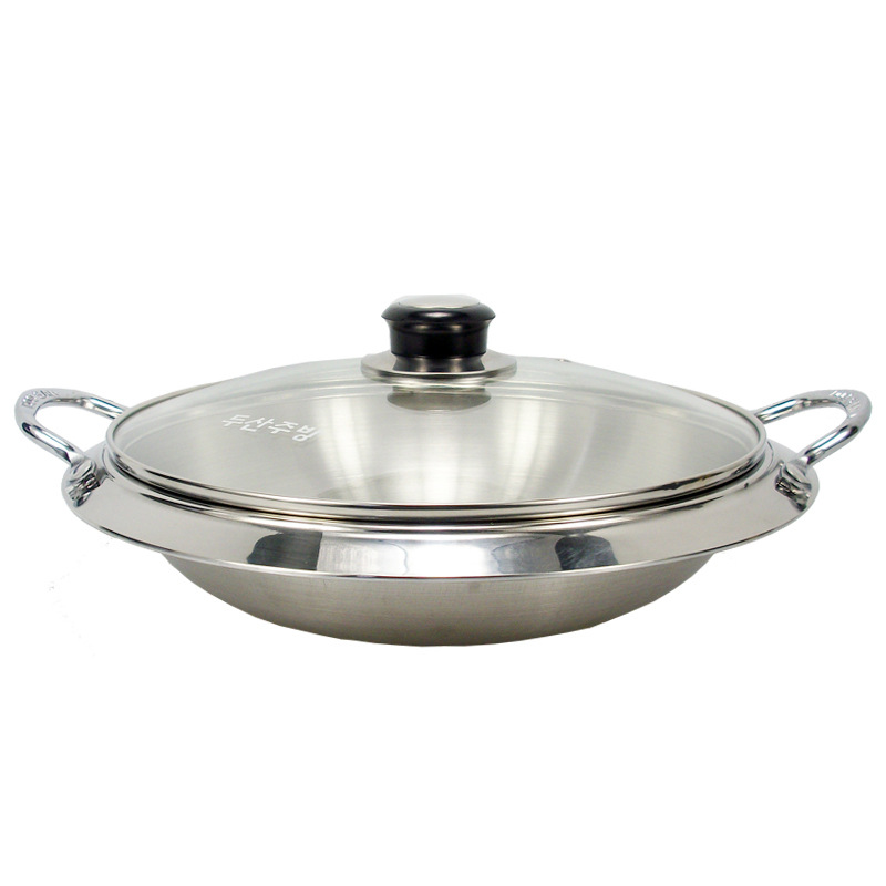 Nồi lẩu inox Hàn Quốc 3 lớp dùng các món Hàn Nhật OEM NL03