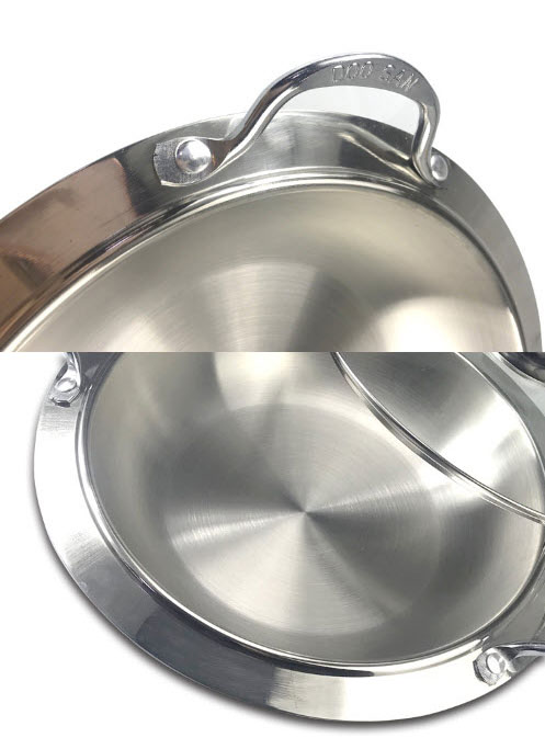 Nồi lẩu inox Hàn Quốc 3 lớp dùng các món Hàn Nhật OEM NL03