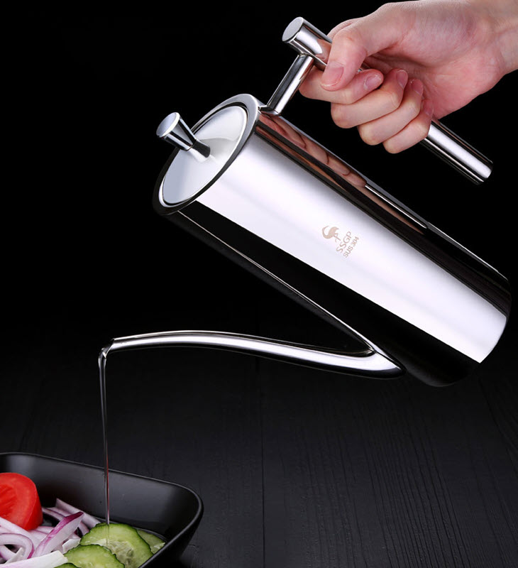 Bình đựng dầu nấu ăn 500 - 700ml inox 304 GH005
