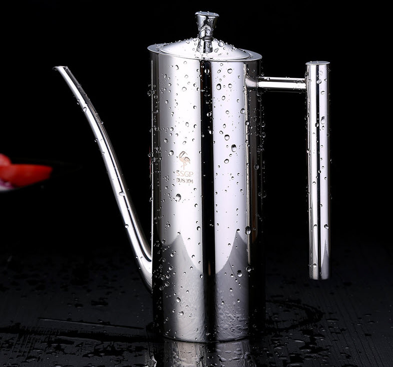 Bình đựng dầu nấu ăn 500 - 700ml inox 304 GH005