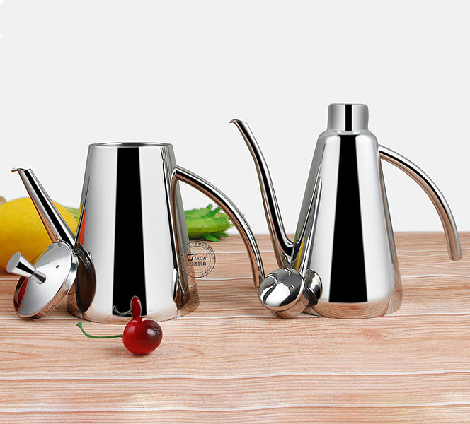Bình đựng dầu inox 304 nắp lớn hình nón Huinuo HN304YH03.