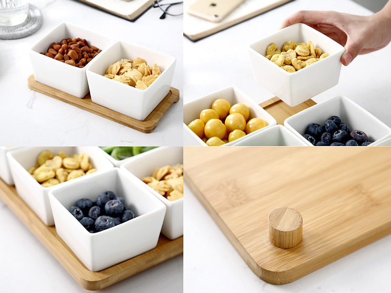 Khay đựng bánh kẹo sứ Mihome MH001