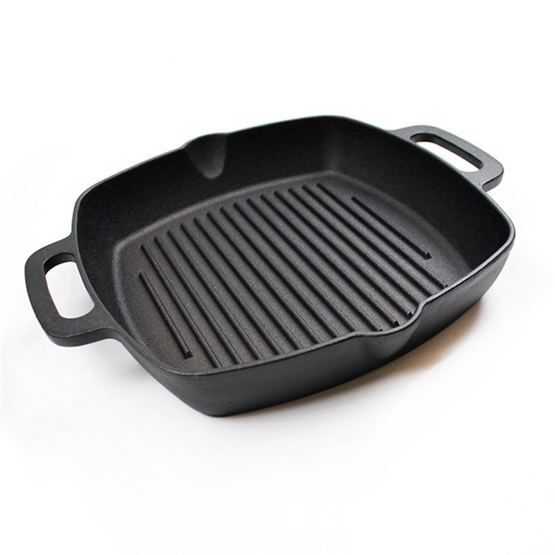 Chảo gang nướng thịt vuông 26cm Cooking CO005