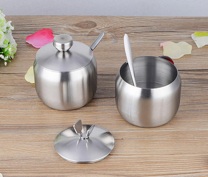 Bộ hũ đựng gia vị 3-4 ngăn đế xoay inox 304 OEM A02