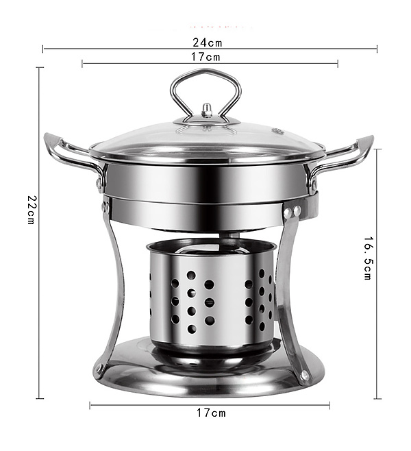 Nồi lẩu inox dùng 1 người18cm CMP6699