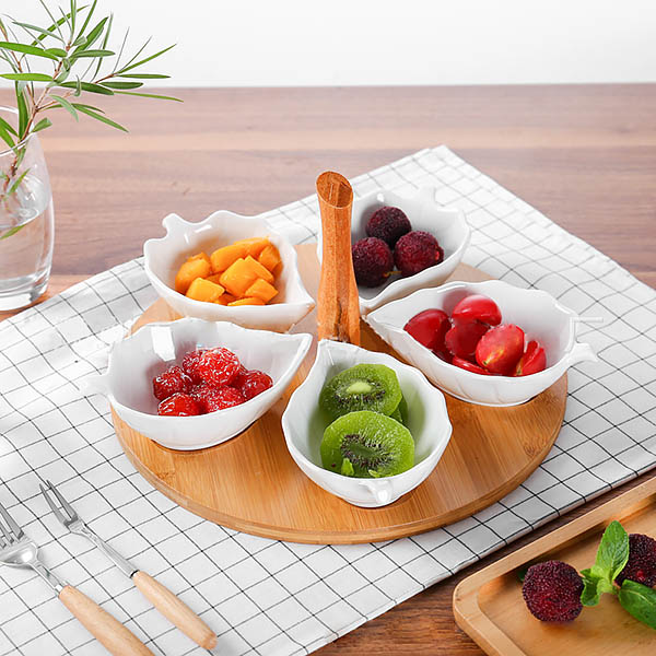 Khay đựng bánh kẹo trái cây gốm sứ Hong HM003.