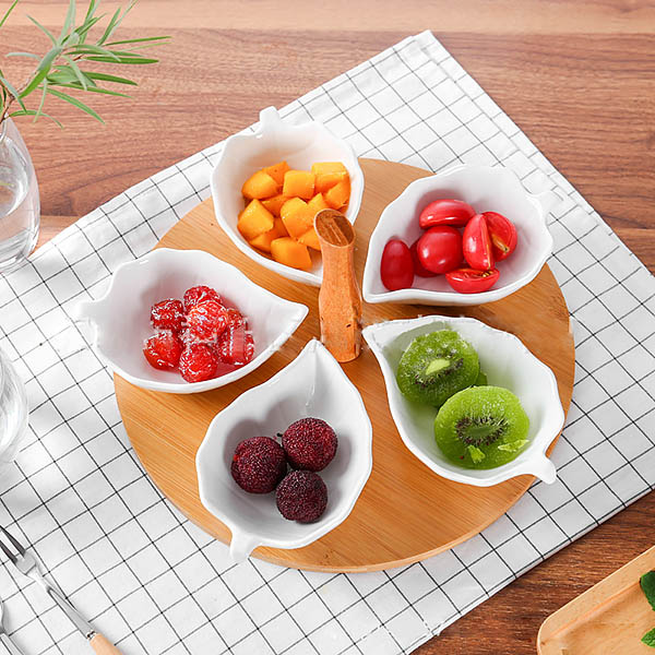 Khay đựng bánh kẹo trái cây gốm sứ Hong HM003.