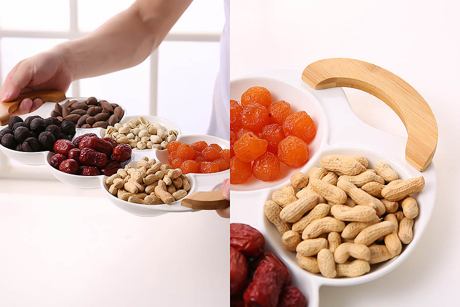 Khay đựng bánh kẹo trái cây gốm sứ Daihe DH001.