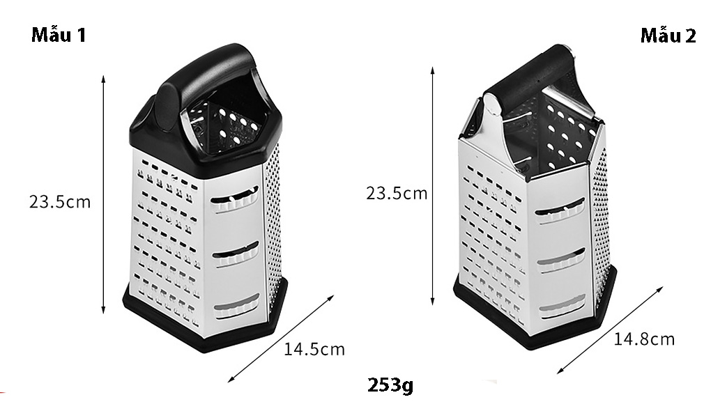 Dụng cụ bào rau củ quả 6in1 DCB01, inox 430.