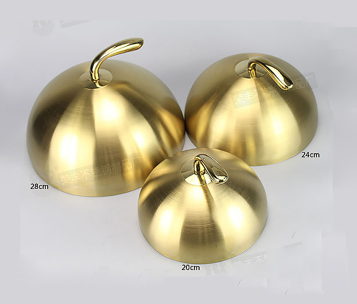 Nắp đậy thức ăn inox mạ vàng Feng QXG20