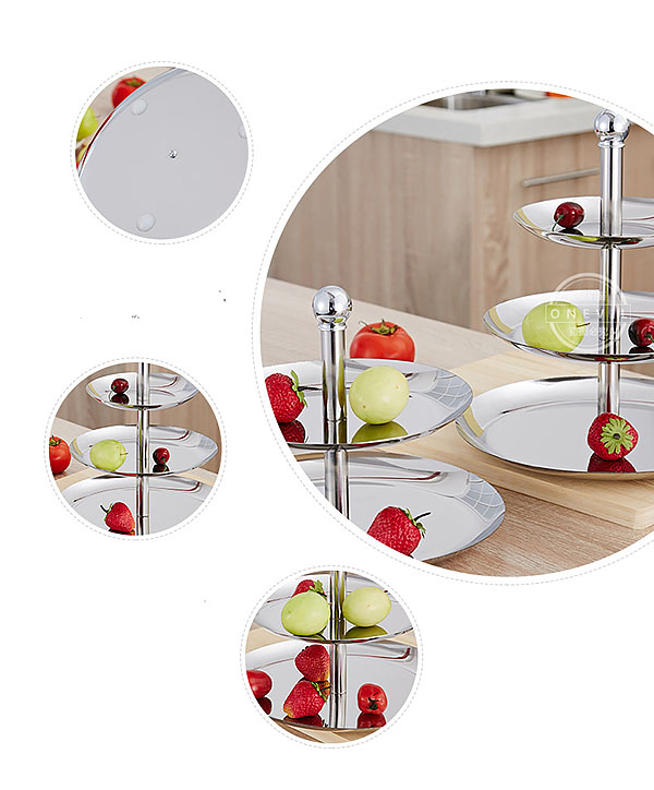 Khay inox đựng trưng bày bánh kẹo Onevil D14023