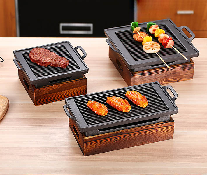 Bếp nướng cồn bộ vỉ nướng kèm bếp cồn bếp nướng thịt bbq hải sản Xiangfu XF001