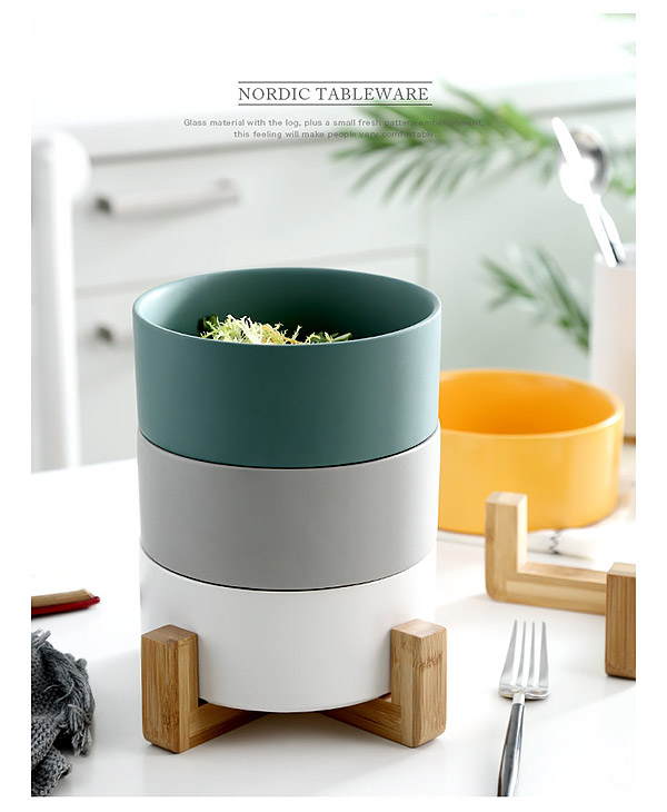 Tô sứ porcelain hình trụ có khay đỡ Ximi XM001