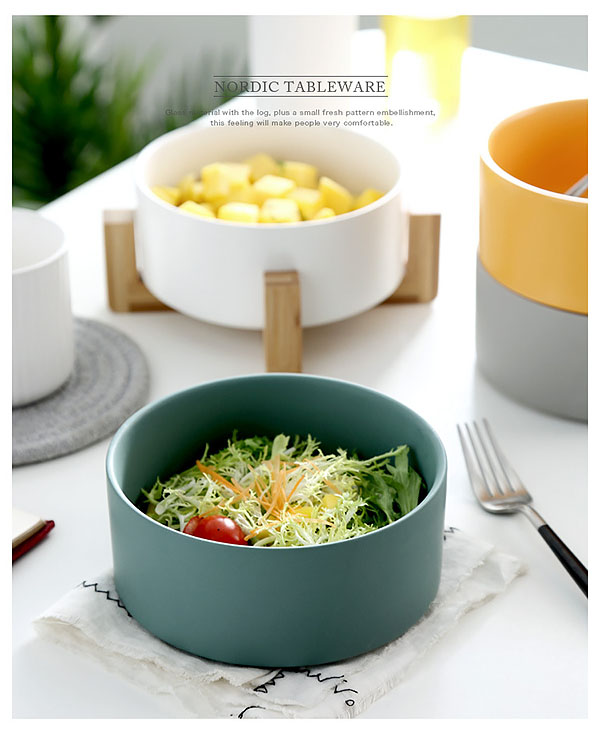 Tô sứ porcelain hình trụ có khay đỡ Ximi XM001