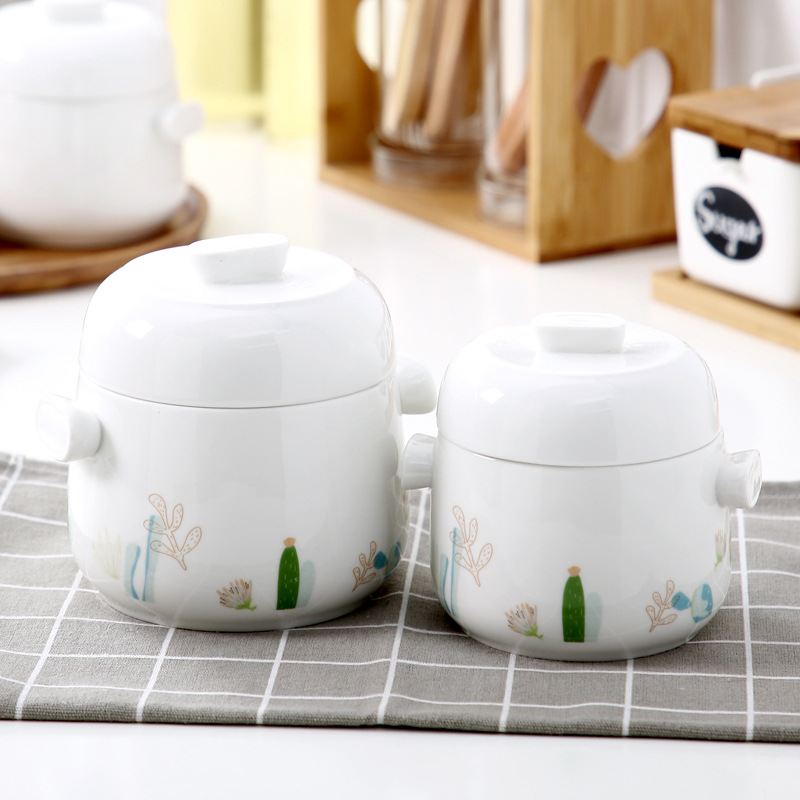 Thố chưng yến cháo bào ngư gà tiềm chè hạt sen sứ ceramic XM007