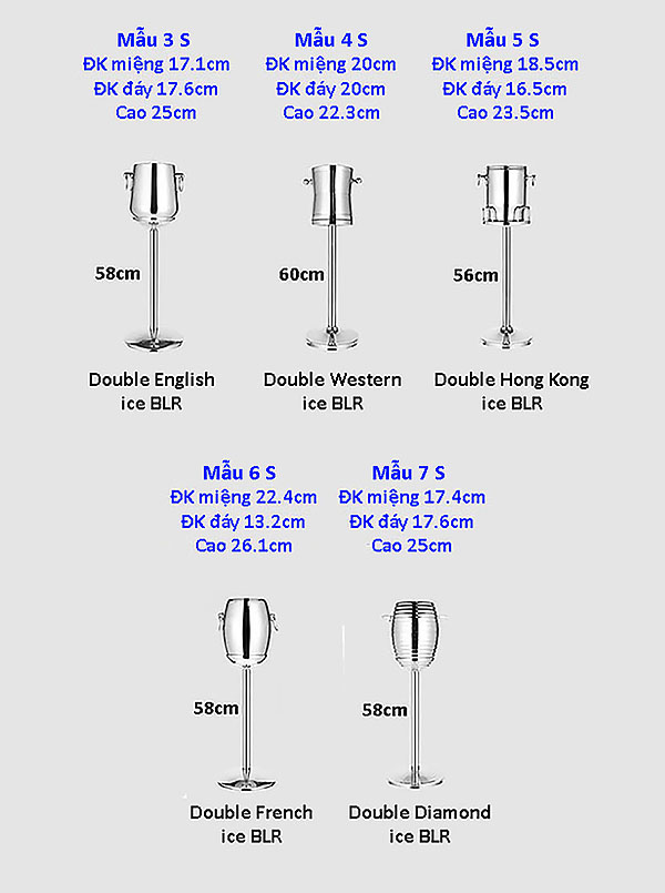 Xô đá có chân inox Yalin G1333S