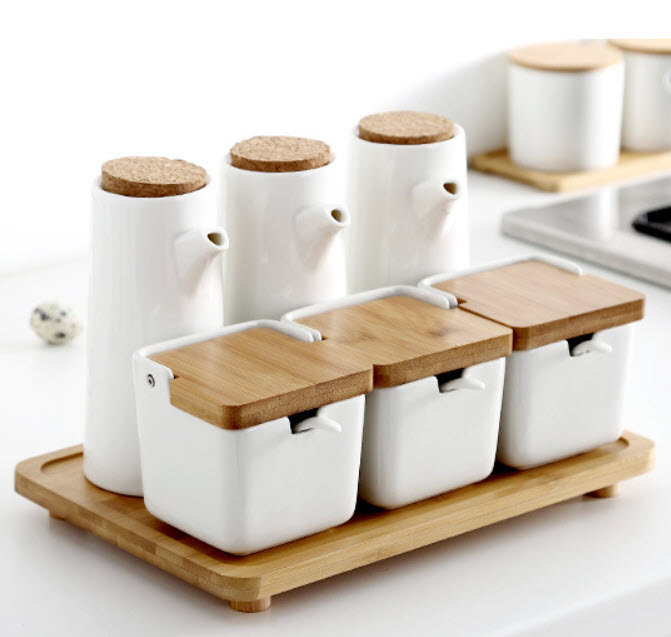 Bộ đựng gia vị sứ ceramic Ximi XM011