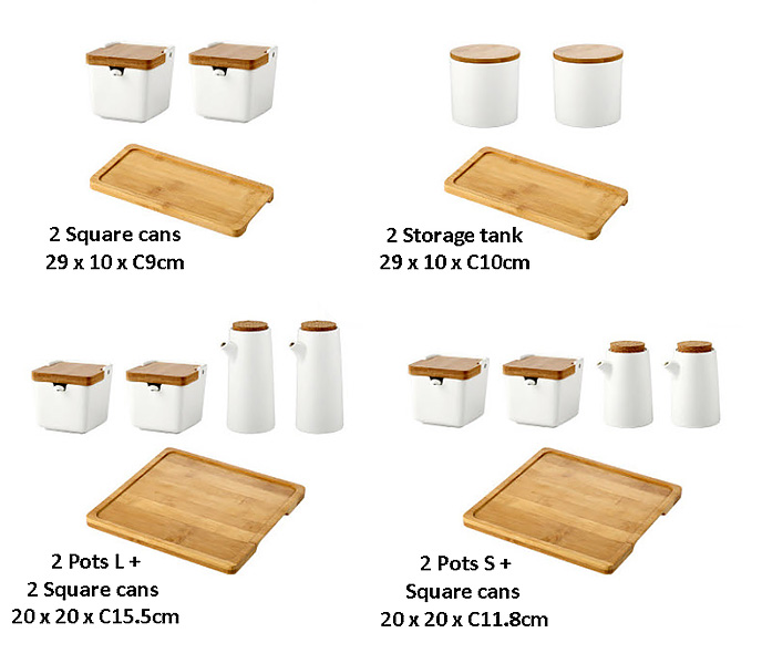 Bộ đựng gia vị sứ ceramic Ximi XM011