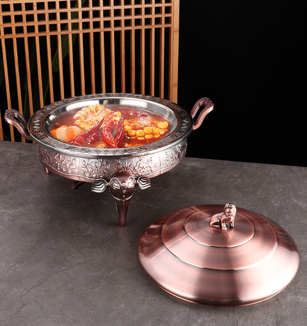 Nồi lẩu cổ điển vintage 26cm dùng cồn dành cho 4-6 người Zetai SD2123