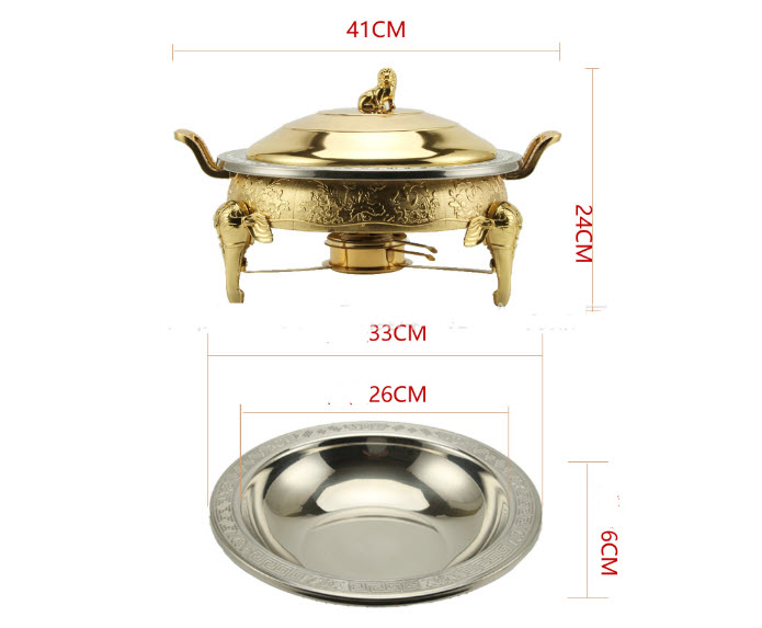 Nồi lẩu cổ điển vintage 26cm dùng cồn dành cho 4-6 người Zetai SD2123