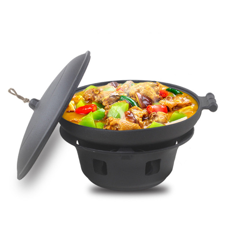Bộ chảo kèm bếp cồn ăn lẩu khô, món lagu, tháp sườn cay, hải sản QD3210