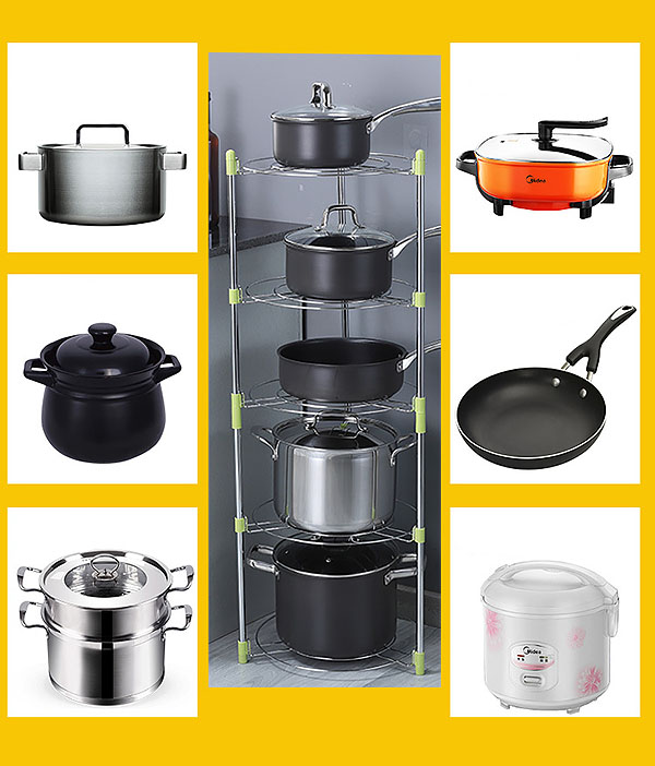 Kệ để nồi chảo inox nhiều tầng Venture VT001.