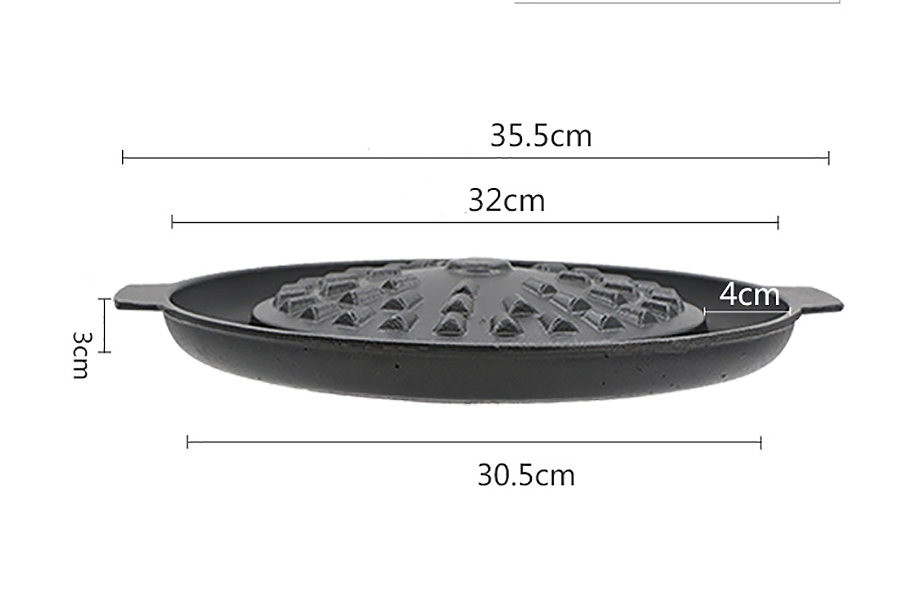 Chảo gang nướng thịt nướng BBQ phủ chống dính OEM SL2193