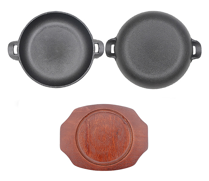 Chảo gang đựng tháp sườn cay, cơm chiên, cà ri, lagu size 20-22cm OEM SL2036