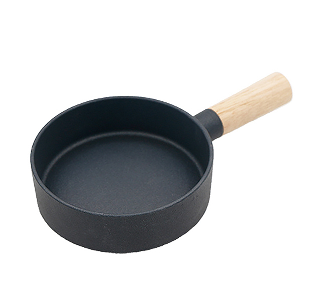 Chảo gang tròn chống dính tay cầm gỗ SL2119