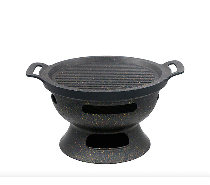 Bếp nướng than hoa bộ vỉ nướng thịt kèm bếp hợp kim nhôm OME SL66165