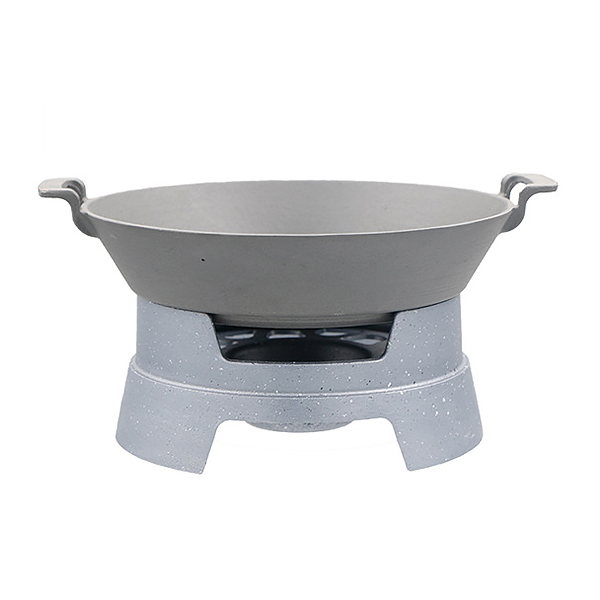 Bộ chảo kèm bếp cồn hâm nóng thức ăn SLT001 trưng bày món ăn cho nhà hàng