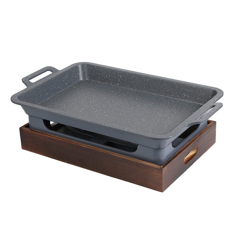 Khay hấp cá kèm bếp cồn hâm nóng hải sản các món ăn buffet SL66157