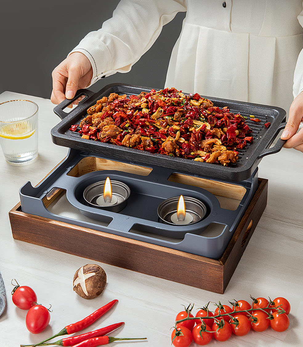 Bếp nướng cồn bộ vỉ nướng kèm bếp cồn bếp nướng thịt hải sản SL66160