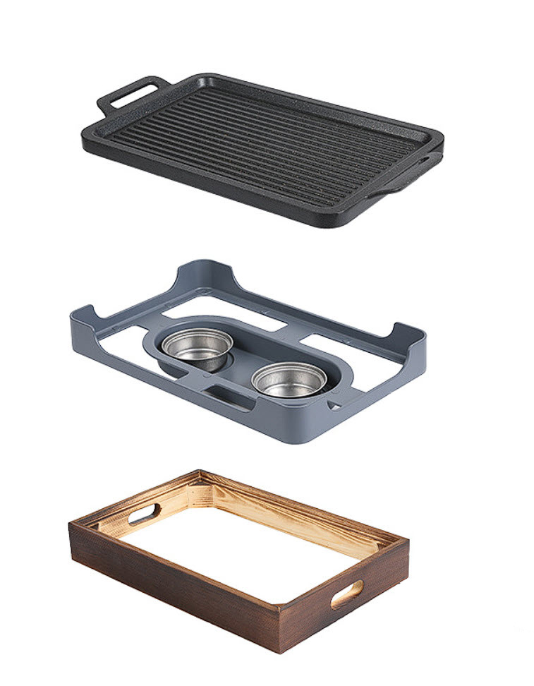 Bếp nướng cồn bộ vỉ nướng kèm bếp cồn bếp nướng thịt hải sản SL66160