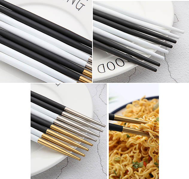 Đũa sushi inox 304 mạ vàng Bairunda BRD001.