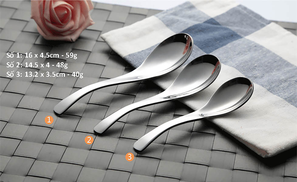 Muỗng cafe muỗng súp inox 304 Bairunda BRM001.
