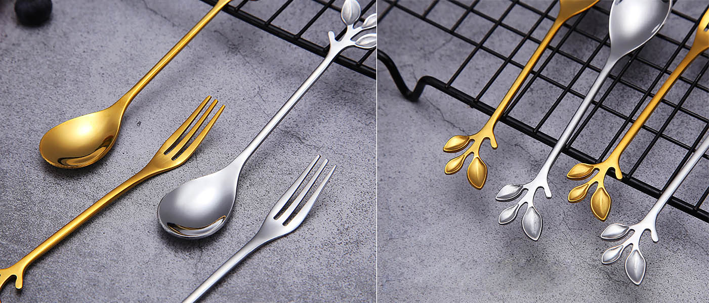 Bộ muỗng trà nĩa bánh inox Bairunda MN01.