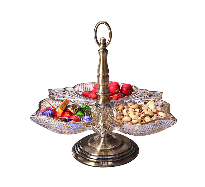 Kệ đựng bánh kẹo trái cây topping uống trà bằng thủy tinh NW1
